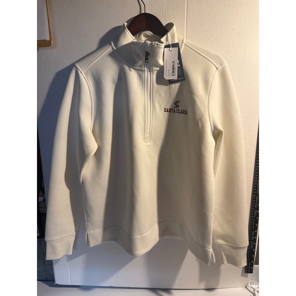 Cutter & Buck Roam Eco Quarter Zip Pullover Santa Clara University White Large